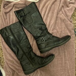 b.o.c. Dark Leather Over the Knee Boots